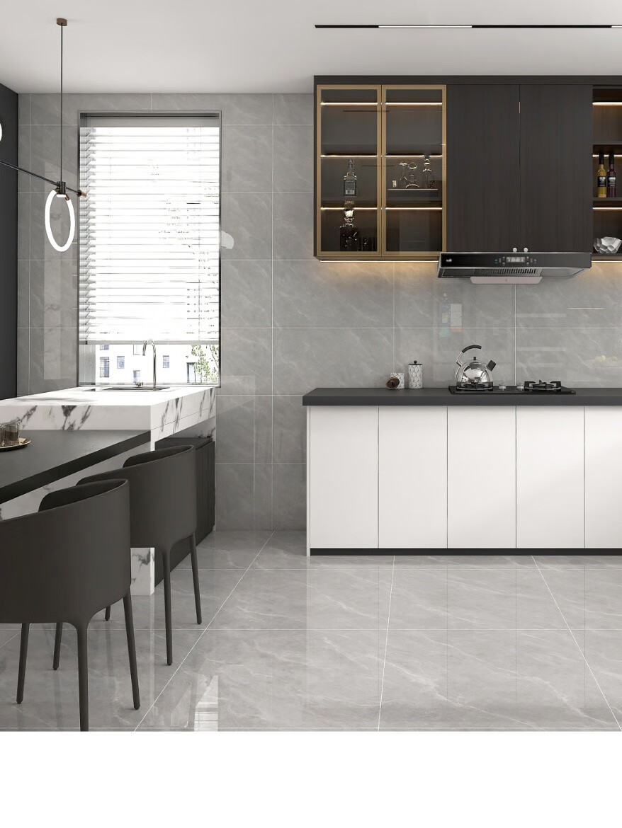 宣琅瓷砖400x800亮光佛山厨房卫生间墙砖地砖中板通体砖鱼肚白墙面砖