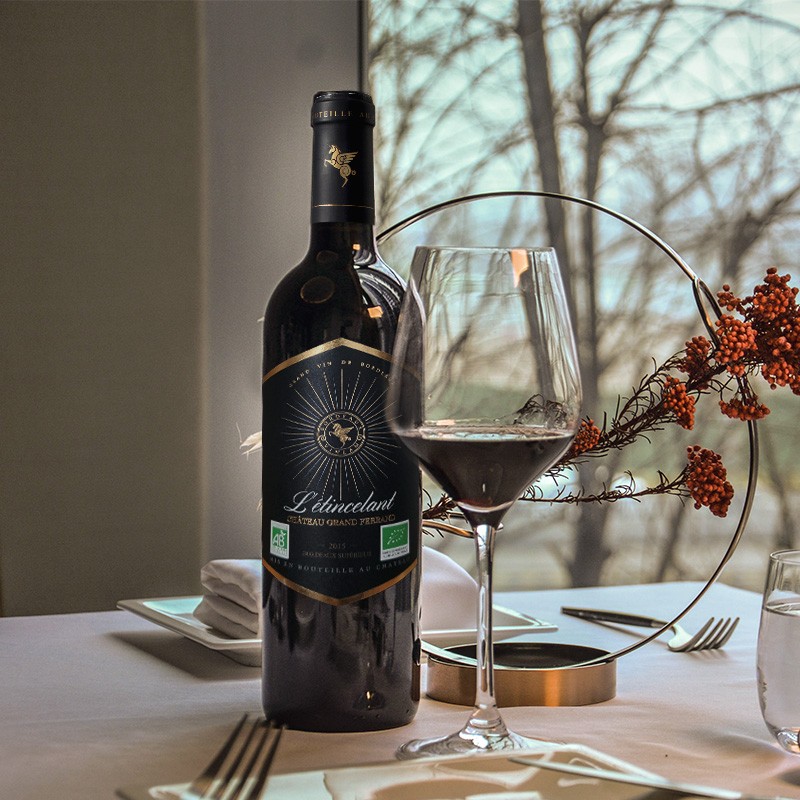 翡马金酿美乐品丽珠干红酒葡萄酒有机波尔多aoc级法国进口红酒 750ml