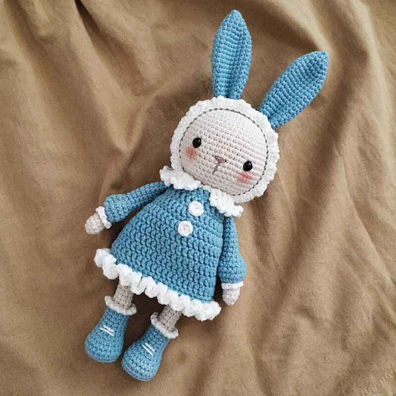 流彗手工钩织娃娃成品手工钩针编织玩偶diy材料包制作礼物毛线娃娃情