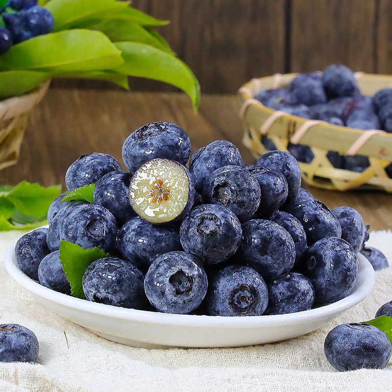 千园九味L25花香蓝莓新鲜蓝莓鲜果盒装应当季水果现摘现发京鲜大果礼盒 4盒单盒100g【单果12mm+】