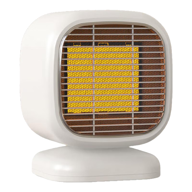OUMIRO取暖器暖風機家用臺式電暖器小型冷暖電暖氣節(jié)能熱風扇辦公室暖熱風機臥室烤火爐輕音低噪 白色【暖熱循環(huán)+智能斷電】