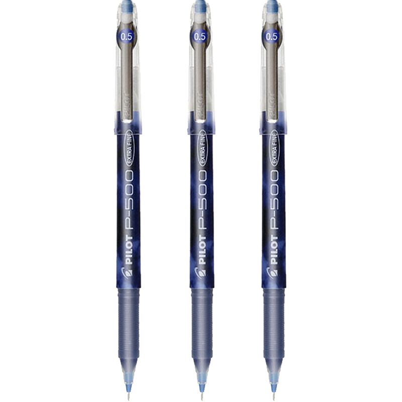 ���֣�PILOT��P500������Ա�ֱҺʽǩ�ֱʿ��Բ���ˮ�������0.5mm ��ɫ 3֧װ BL-P50
