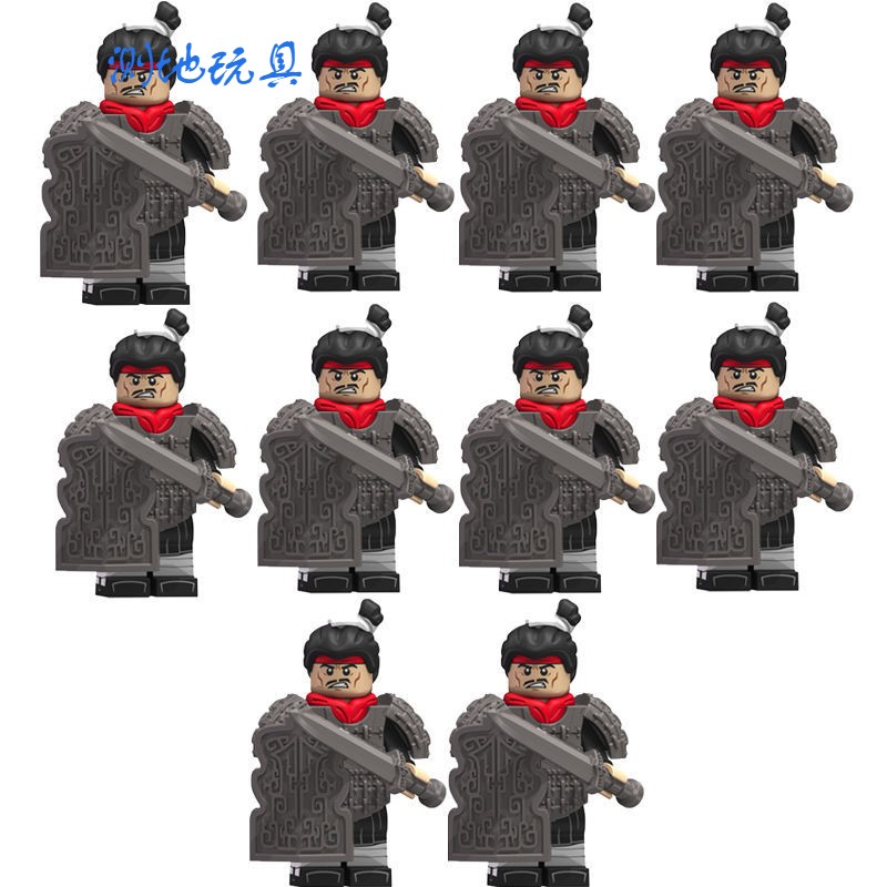 伟力兼容乐高积木第三方秦始皇帝国中国风古代士兵人偶仔小人拼装玩具