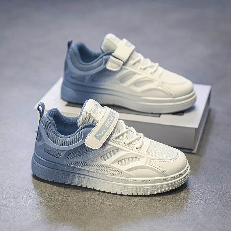 絮览男童鞋子夏季透气网面六一儿童运动小白鞋中大童女童街舞板鞋男孩