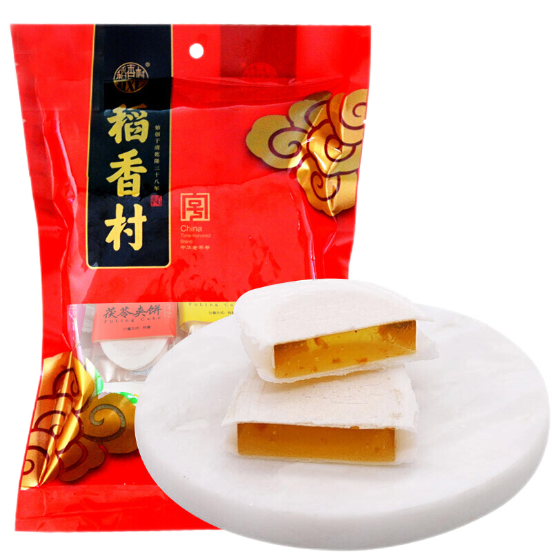 稻香村 茯苓夾餅500g袋 糕點(diǎn) 點(diǎn)心餅干夾心食品零食 中華老字號 茯苓夾餅500g