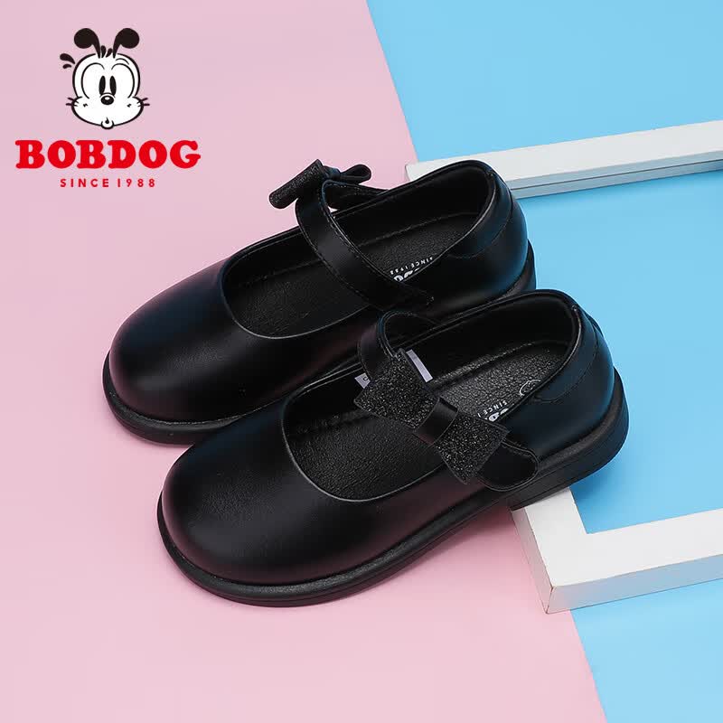 巴布豆（BOBDOG）女童鞋英伦公主鞋春秋款儿童鞋小皮鞋 108533144 黑色36怎么看?