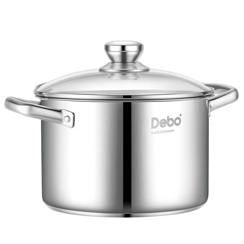 Debo德铂汤锅304不锈钢锅具煲汤锅燃气电磁炉通用鲁尼22cm