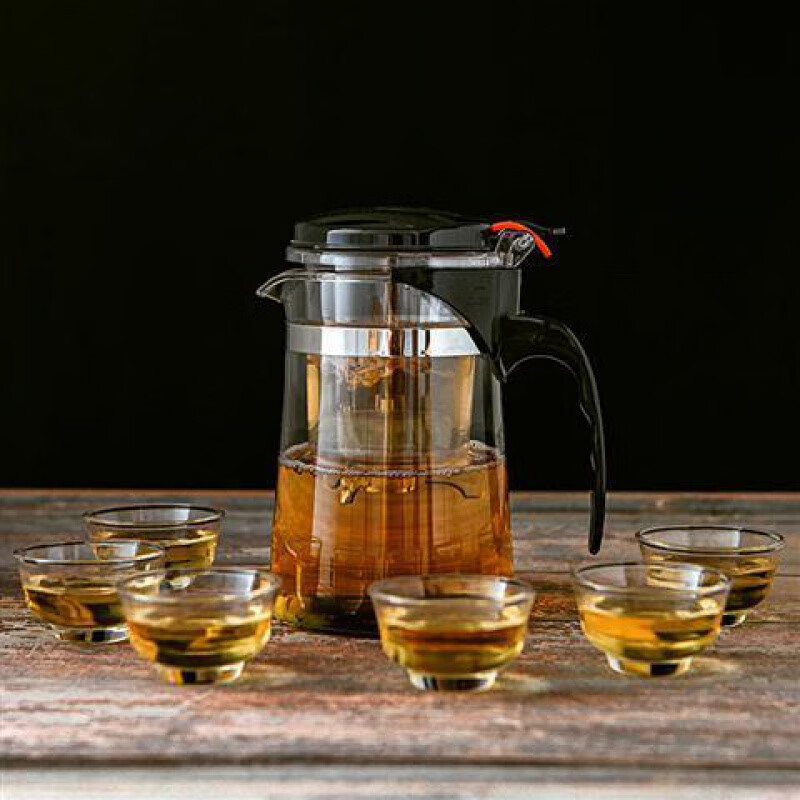 飘逸杯耐高温加厚玻璃泡茶壶茶水分离沏茶壶一键过滤茶壶茶具 飘逸壶