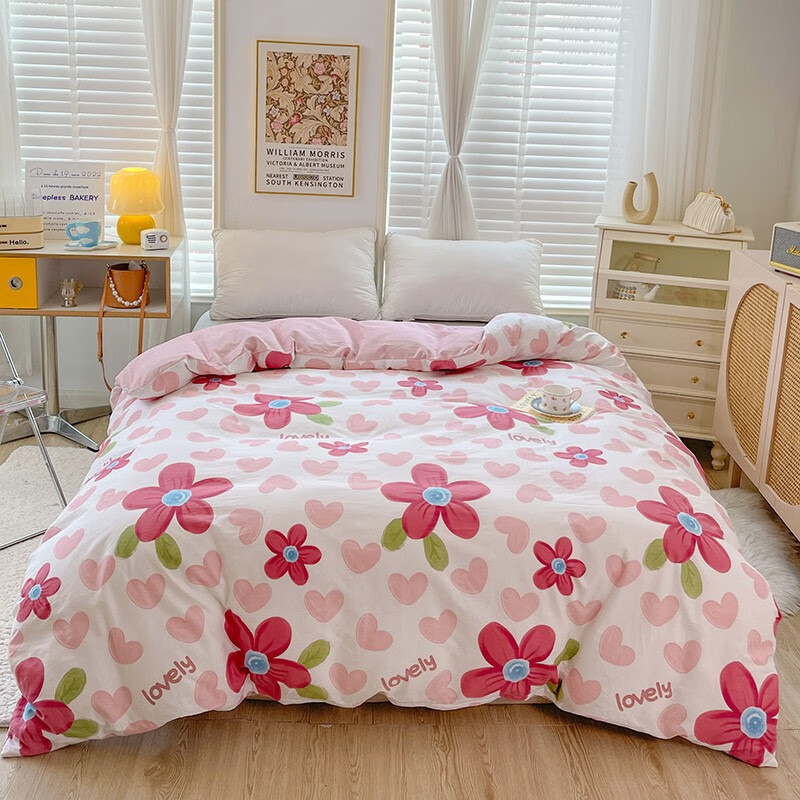 纯棉被套单件 全棉斜纹150 180 200单双人被罩学生宿舍被套 梦人花香