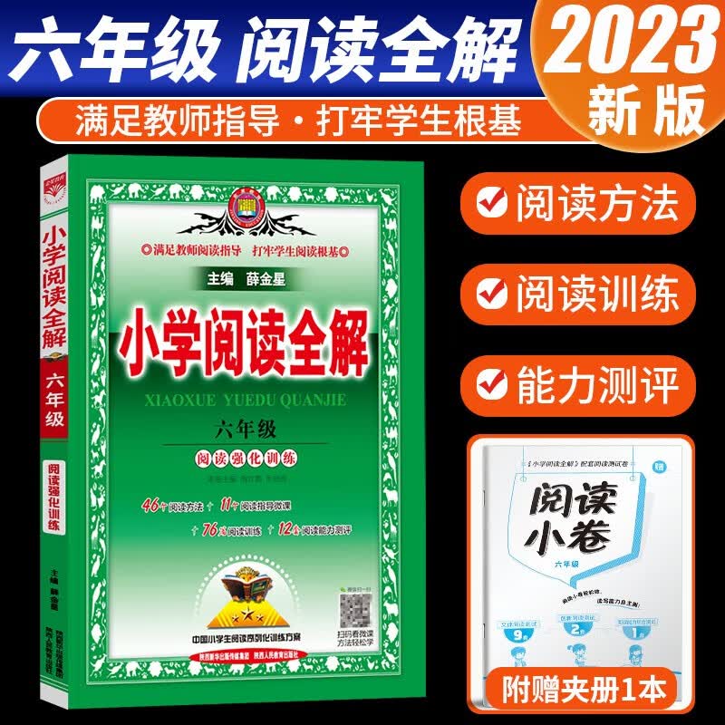2023新版薛金星小学阅读全解六年级全一册通用版小学6年级全册课内外同步阅读理解训练教材全解辅导手册
