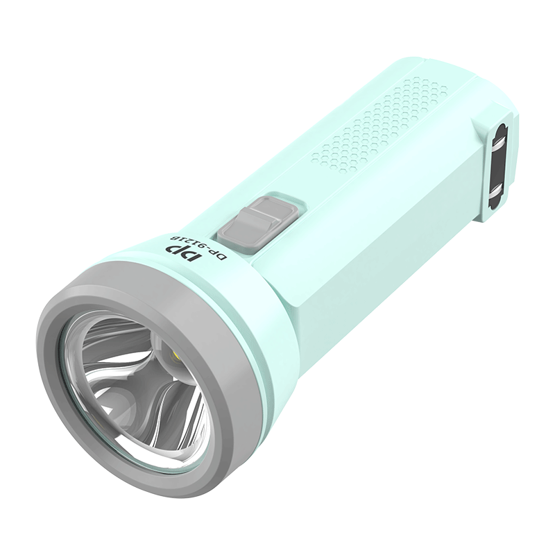 久量（DP）手电筒 LED迷你户外小型充电探照灯超亮远射家用便携骑行应急灯 9121B【浅绿色】