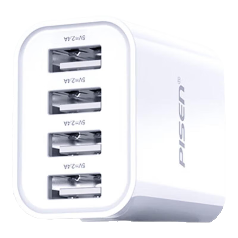 Ʒʤ��PISEN����������usb��ͷ18W���๦��������һ������������ƻ��16��Ϊ��׿iPhone15/14�ֻ�˫�ڶ��3A 18W��䡾4USB�ڡ���ȫ���˻�