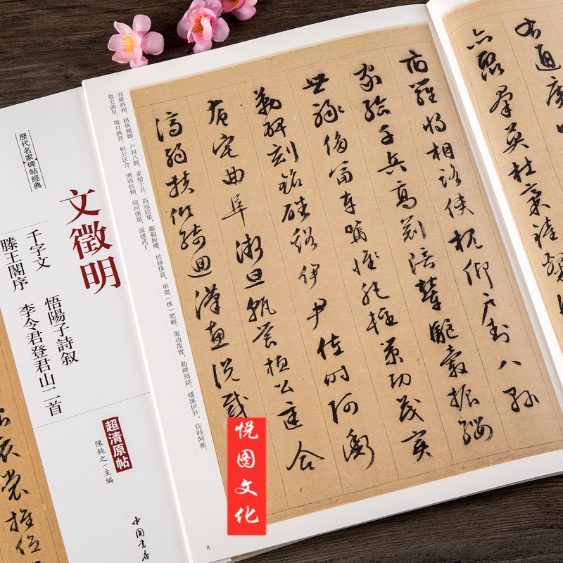 文征明文徵明千字文 悟阳子诗叙 滕王阁序 李令君登君山 历代名家碑帖原帖 文徵明行书草书毛笔书法字帖