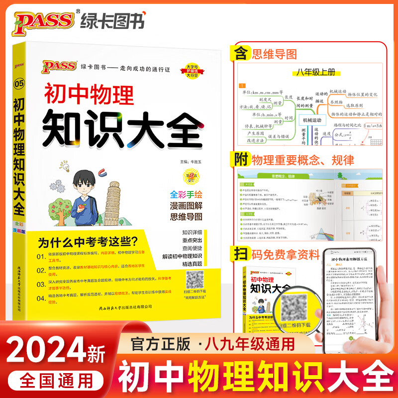 中考物理总复习资料二初三物理公式定律考点手册 初中通用-物理知识