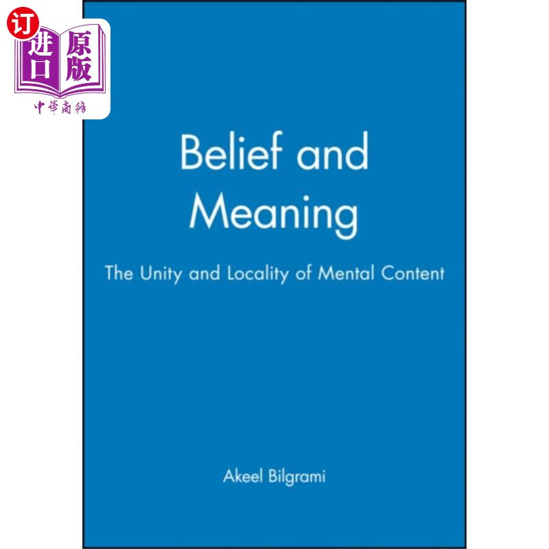 海外直订Belief and Meaning 信仰与意义——精神内容的统一性与局部性