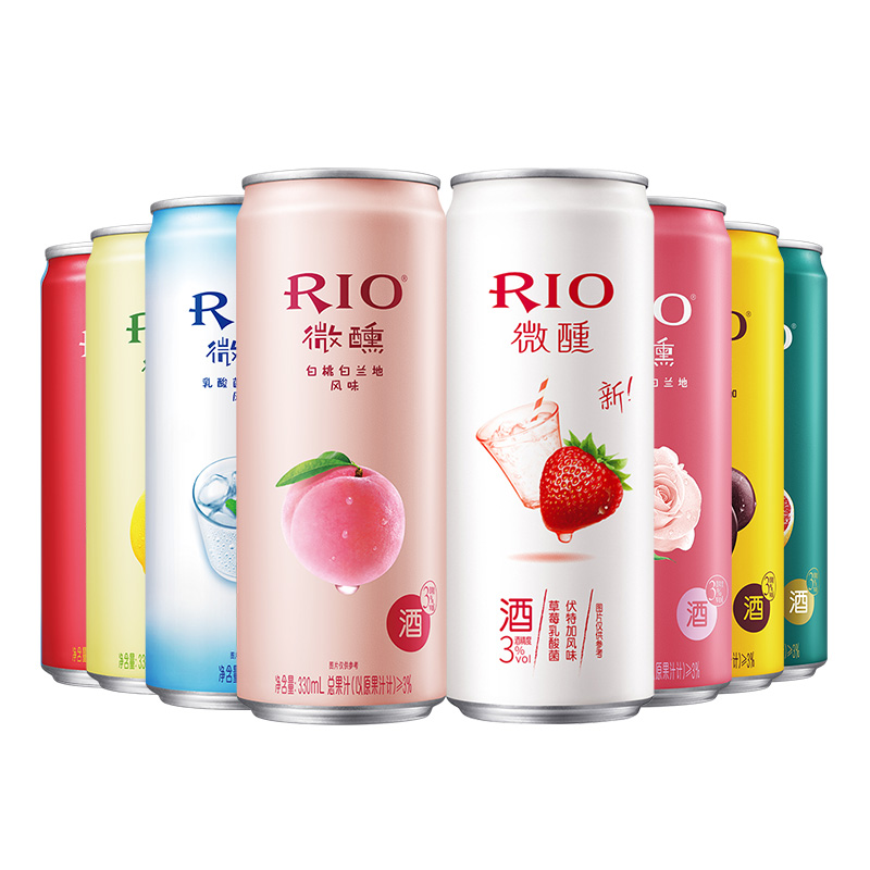 锐澳（RIO）洋酒 预调 鸡尾酒 果酒 微醺全家福 330ml*8罐（8种口味）