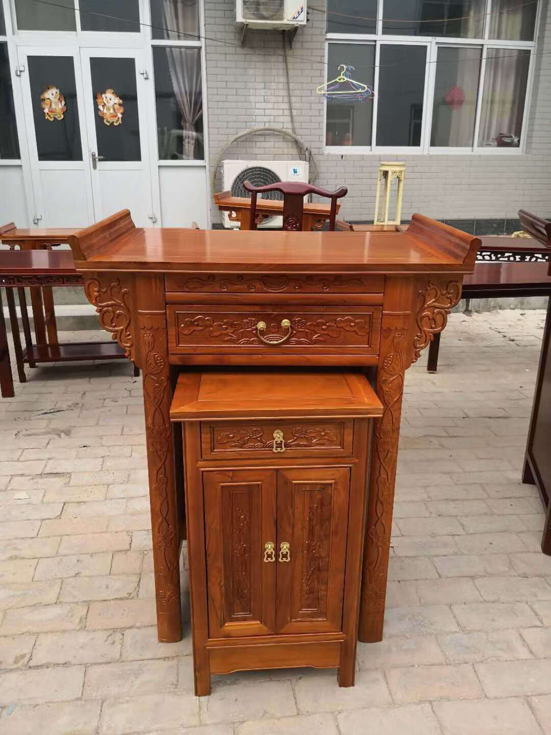 楹钰新中式全实木供桌香案台佛台家用现代风格供台 88*48*108