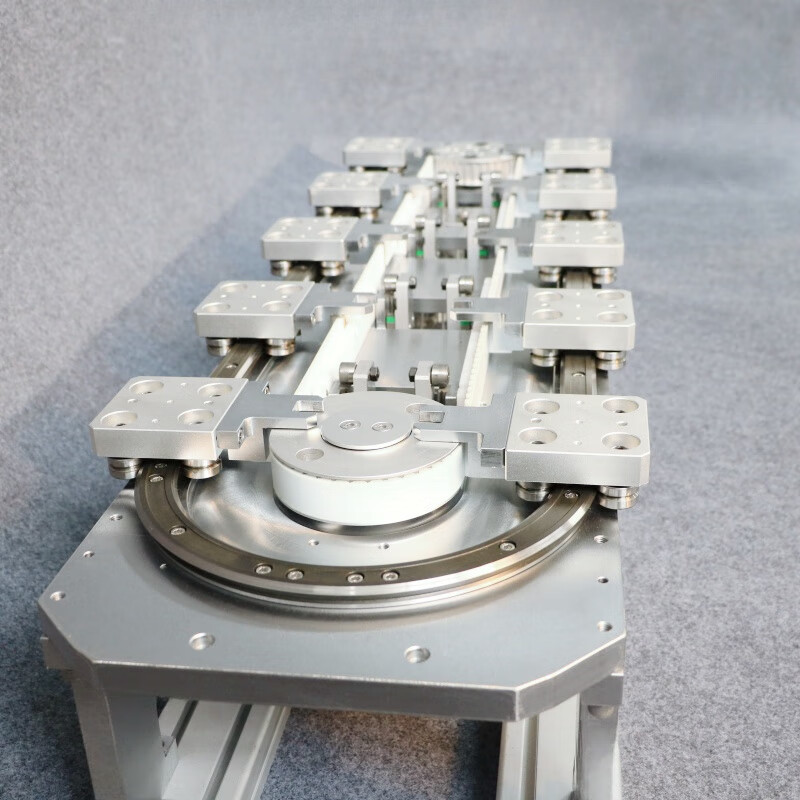 圆弧形导轨椭圆型滑块滑轨重载精密矩形环形导轨循环输送线厂家 银色