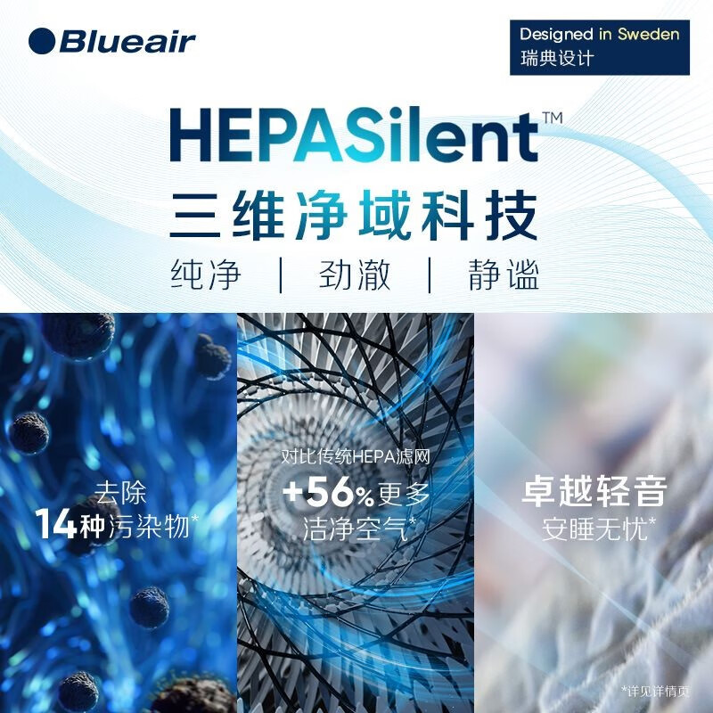 布鲁雅尔（Blueair）空气净化器 尘磁小旋风5210i 智能控制 除甲醛除过敏原除尘除螨除菌VOC雾霾PM2.5