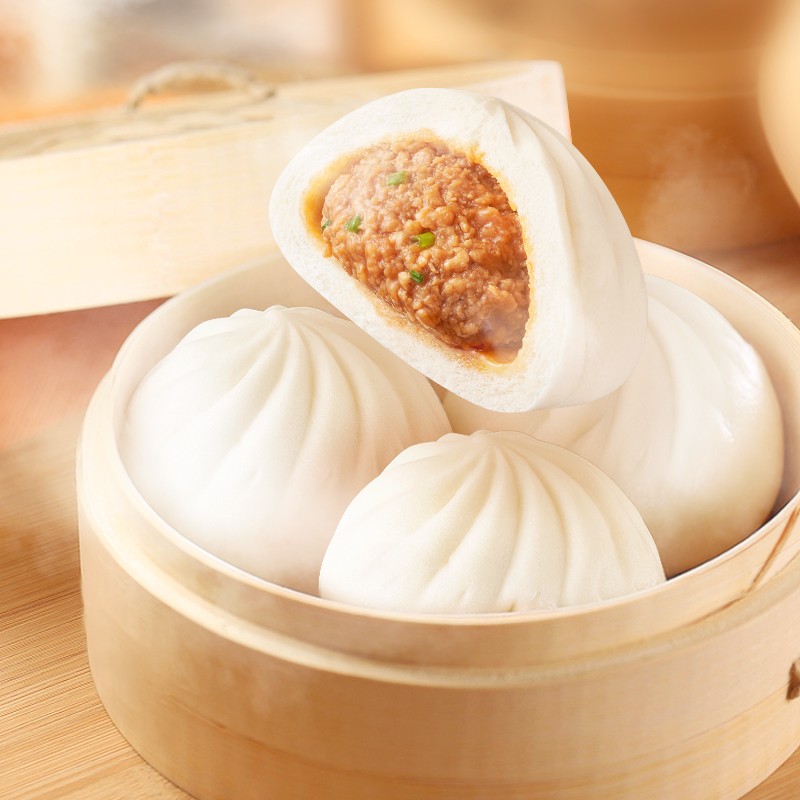 巴比鲜汁肉包300g2包共12只早餐包子馒头生鲜面点速食方便菜