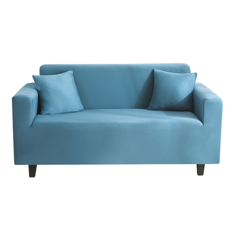 南方生活沙发全包套罩沙发巾盖布弹力通用四季 湖蓝 双人145-185cm