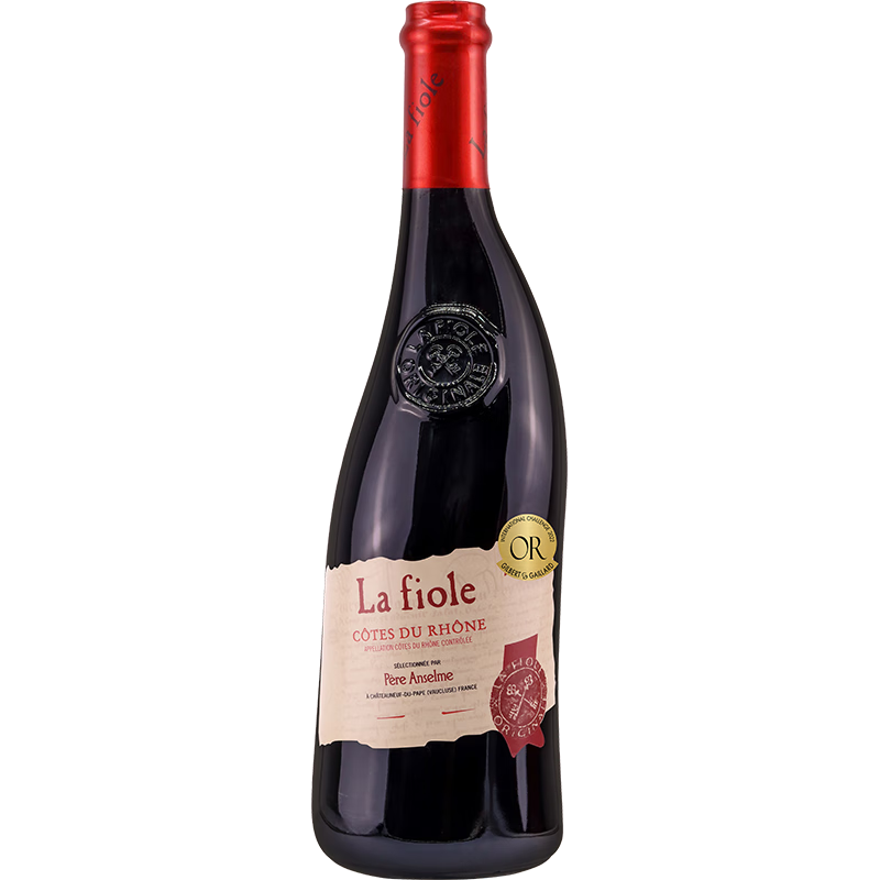 法国进口红酒 隆河丘产区AOC级别 歪脖子 芙华隆河（LA FIOLE COTES DU RHONE）干红葡萄酒 750ml