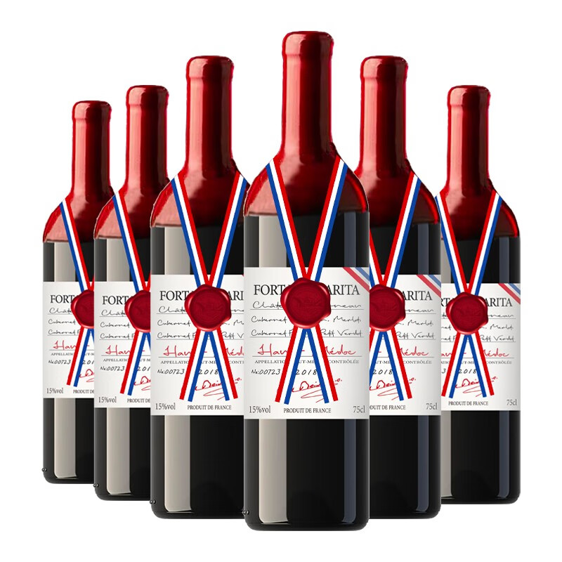 玛嘉堡甄选干红葡萄酒甄选葡萄园法国进口上梅多克aoc15%vol 红葡萄酒