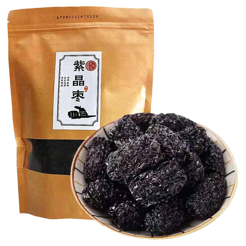 农味恋紫晶枣黑枣陕北延安枣子 紫晶枣500g*1袋