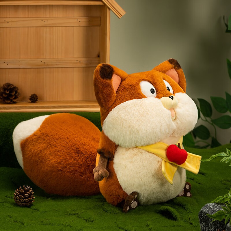 vef一品芝麻狐毛绒公仔 女孩生日礼物女生送女朋友闺蜜布娃娃玩具