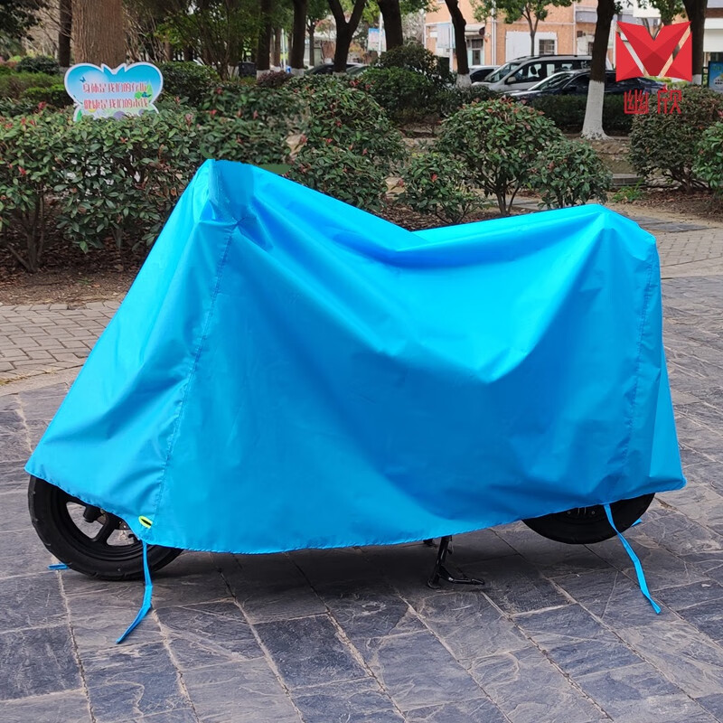 罩子电瓶车遮雨罩摩托车车衣车罩挡雨罩 小号湖蓝无镜子无尾箱车型用
