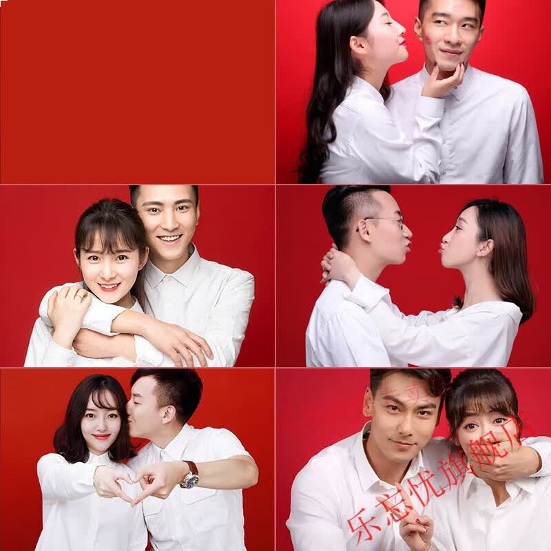 结婚证衬衫照白色男女情侣登记局领件装拍照衣服春秋新款 男款 女款