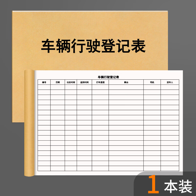 本门卫停车场物业外来车辆登记公司司机出车明 车辆行驶登记表_1本
