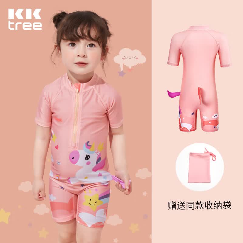 Kocotreekk树儿童泳衣连体短袖男女童防晒游泳衣小中大童宝宝泳装怎么看?