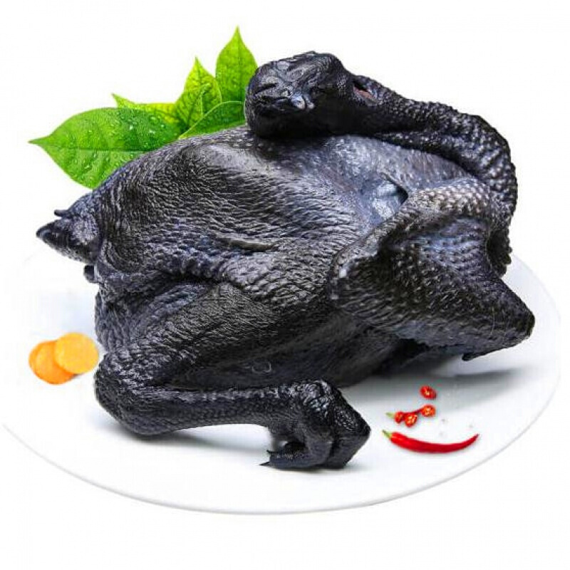 伯贤 新鲜乌鸡现杀土鸡走地鸡乌骨鸡1只2斤左右