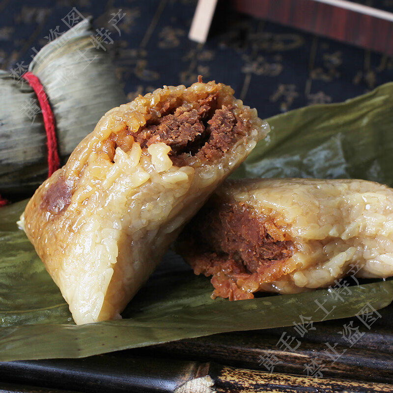 鲜有志粽子鲜肉粽黄山特产大肉粽豆沙粽手工新鲜端午节徽州枕头粽真空