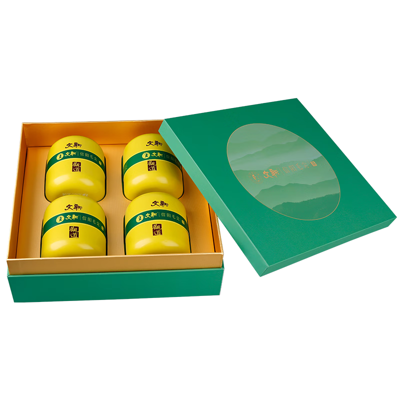 文新綠茶2025新茶上市觀道信陽(yáng)毛尖珍品240g明前禮盒茶