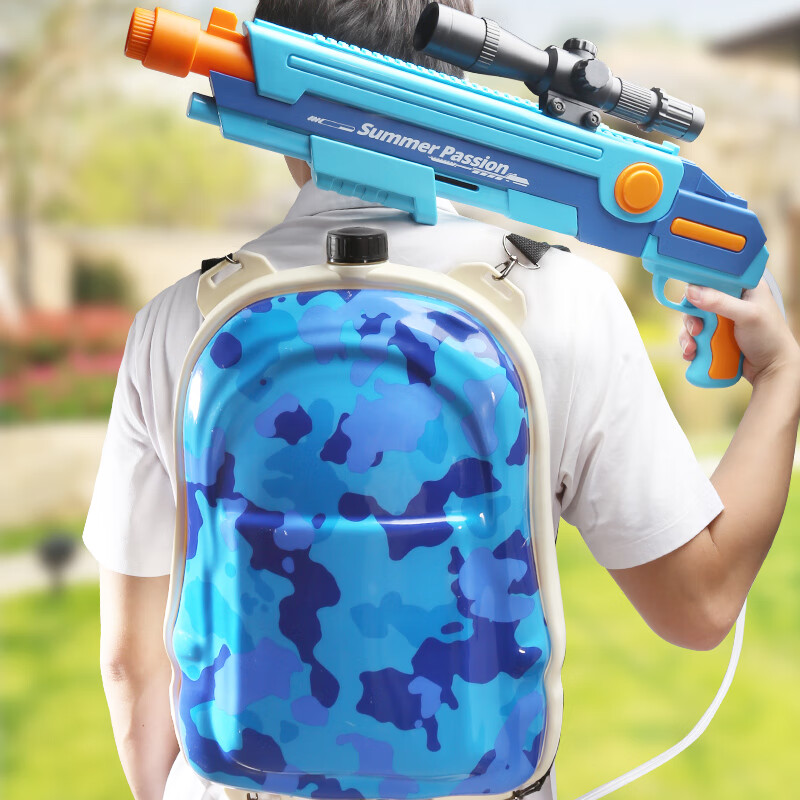 梦不落泼水节电动背包水枪超大容量玩具喷水呲滋水枪打水仗儿童男孩