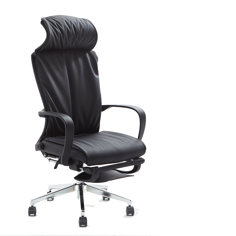 法果电脑椅家用人体工学椅工程学办公椅久坐护腰舒适可躺老板椅 Y8088 灰色【皮椅】