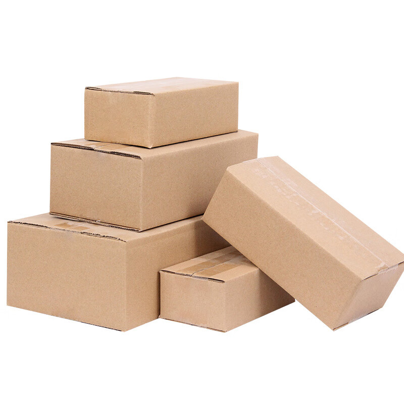 木哈漫 半高箱长方形包装纸箱子快递打包盒特硬加厚半高纸箱 9号（195 x 105 x 65 mm） 空白半高【3层加硬】