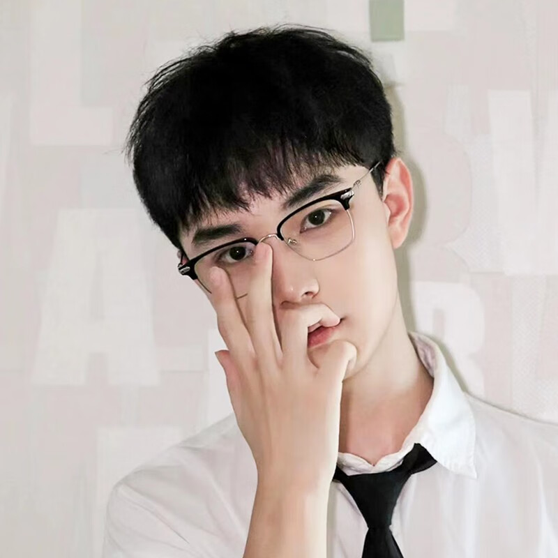 闪格假头发男自然全头套短直发仿真发男生碎发学生头减龄假发套可通勤