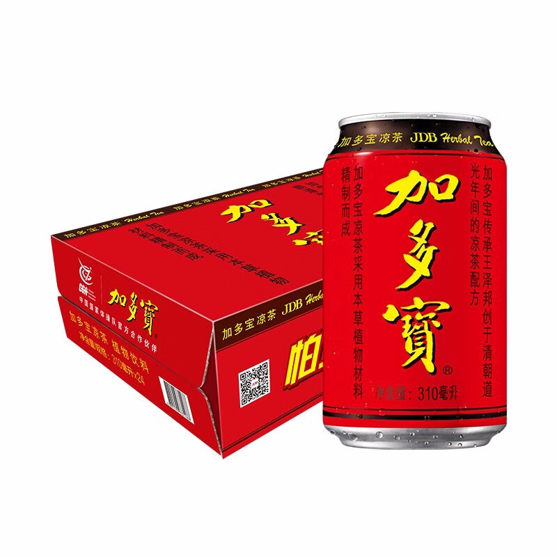 加多宝 凉茶植物饮料茶饮料310ml*24罐*2箱(新老包装随机发货)