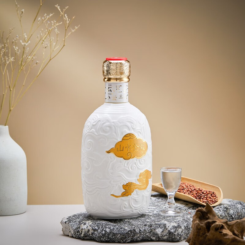 金徽酒 【买1送1】山水金徽·云 浓香型白酒 52度 500mL 1瓶 单瓶装