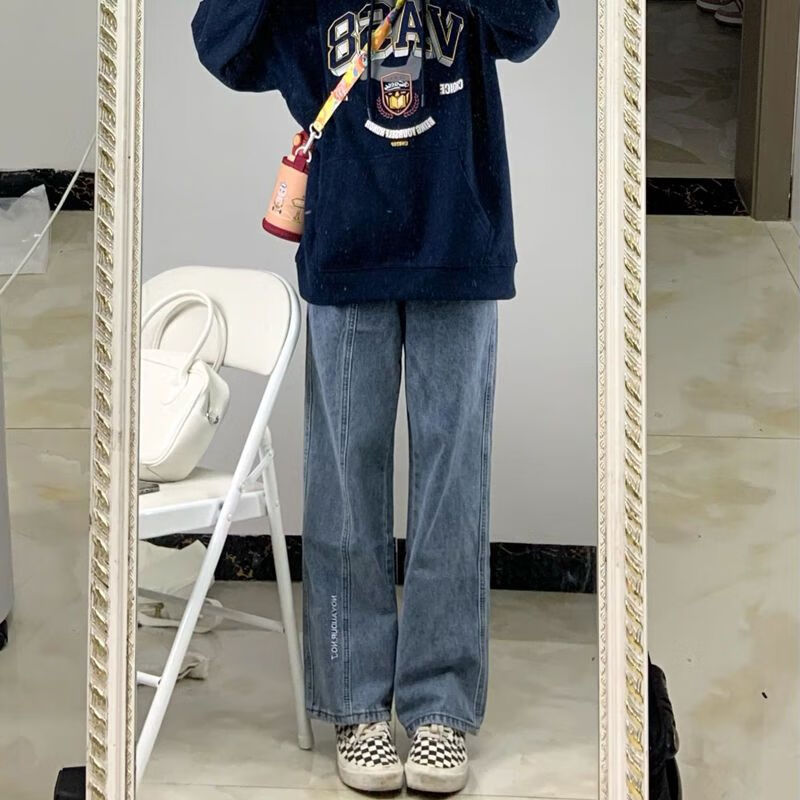 悠丛遮肉遮臀裤女生阔腿裤腿粗胯大穿梨形身材显瘦裤子女大腿粗胯宽牛