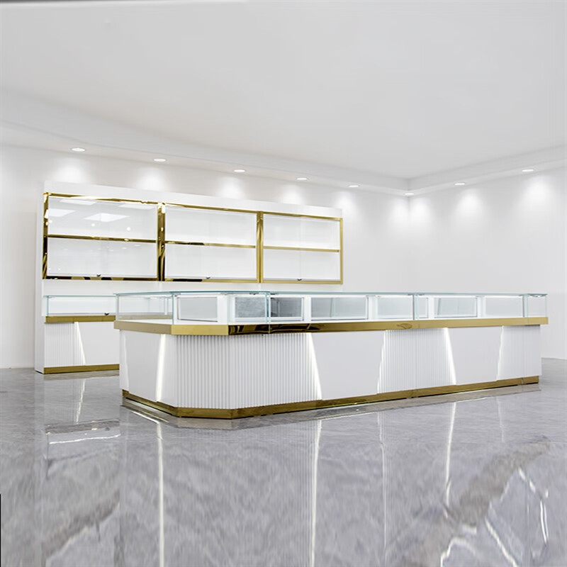 優(yōu)依福眼鏡店展示柜珠寶展示柜玉器黃金首飾柜臺(tái)手表眼鏡玻璃展柜銀飾品 100*50*95LED燈帶