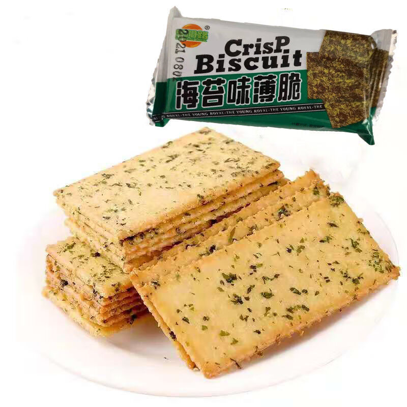 咔芙滋海苔薄脆早餐苏打散装:口感香脆,价格亲民