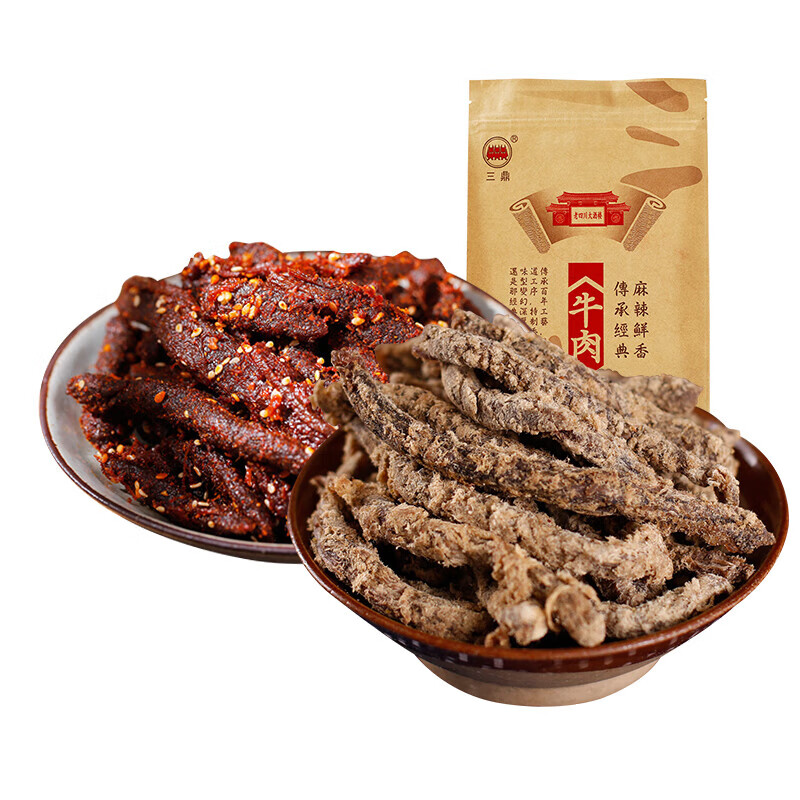 禾澹牛肉干250g手撕五香麻辣味老四川大酒楼重庆四川特产零食小吃
