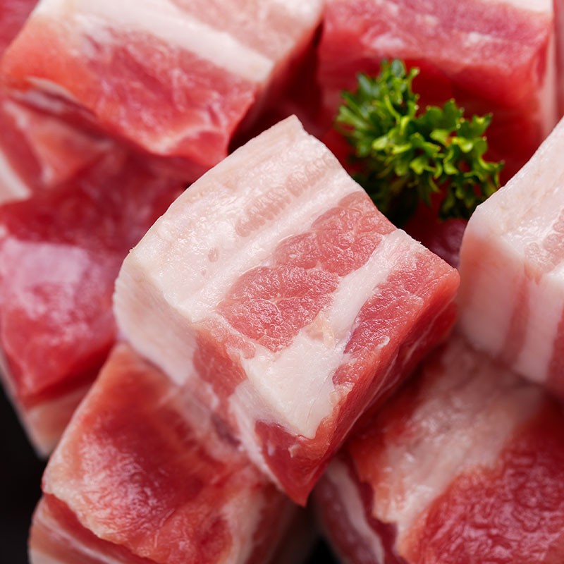 龙大肉食猪五花肉块500g 出口日本级带皮五花肉猪五花烤肉红烧肉粉蒸肉东坡肉食材猪肉生鲜 虎窝购