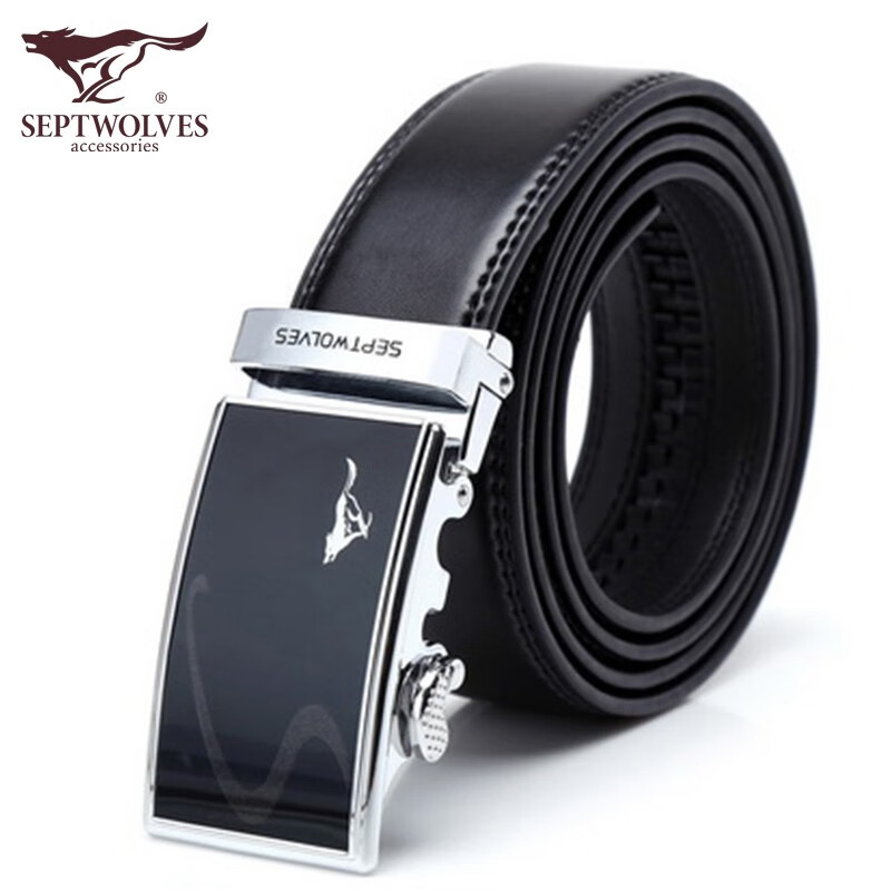 七匹狼男士皮带 腰带男款自动扣皮带 男士商务系列宽腰带 商务百搭