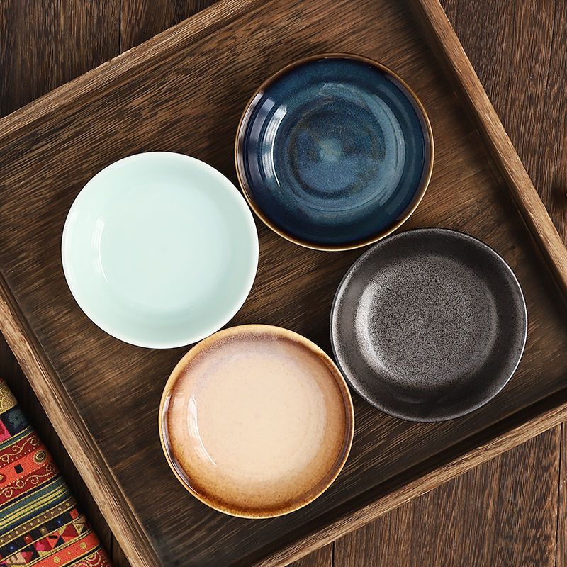 日式餐厅咸菜小吃碟火锅餐具陶瓷商用酱油碟调料蘸酱碗味碟泡菜碟 2个装