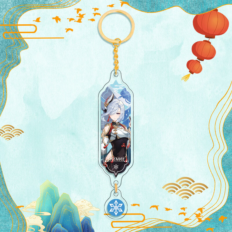 原神夹层吊坠金色圆形扣游戏同人亚克力周边挂件 25.